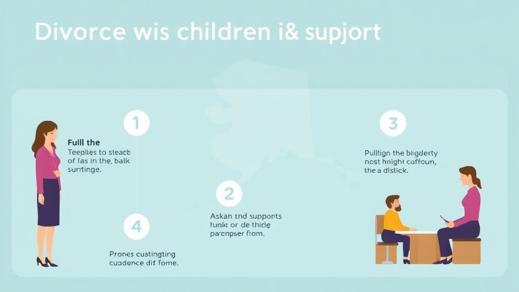Visual guide for practical steps in divorce with children in alaska: custody and support guide