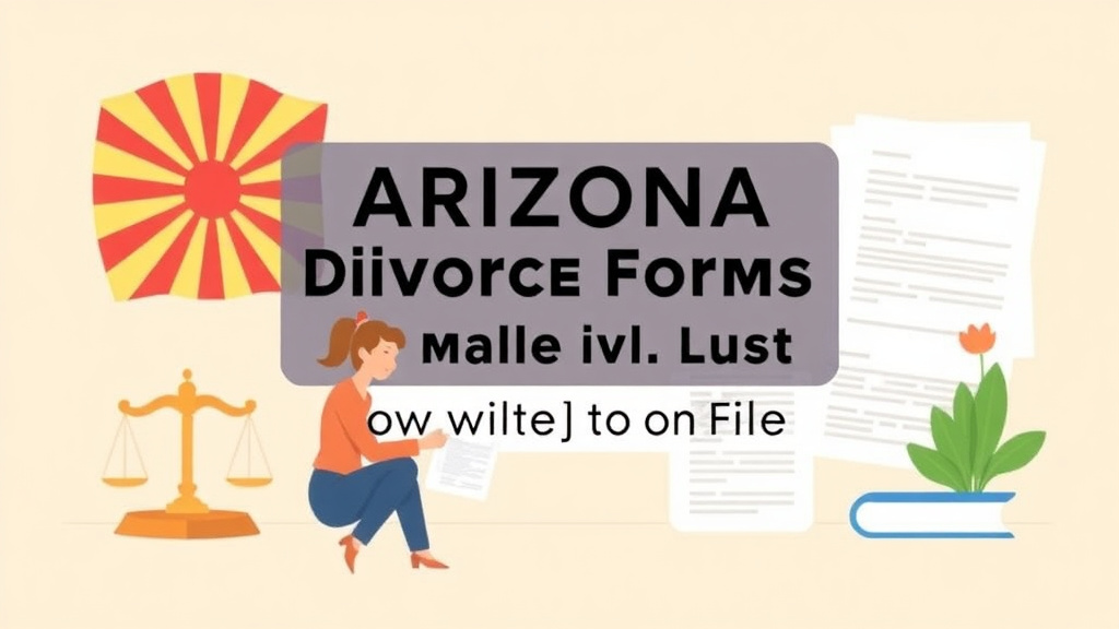 Illustration showing key concepts related to arizona divorce forms: complete list and how to file