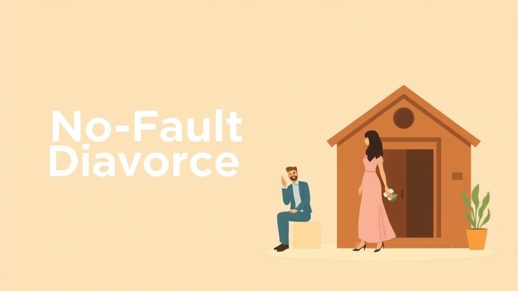 Illustration showing key concepts related to arizona no-fault divorce: how it works