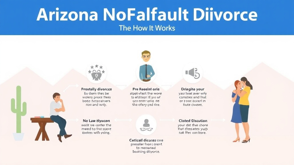 Visual guide for practical steps in arizona no-fault divorce: how it works