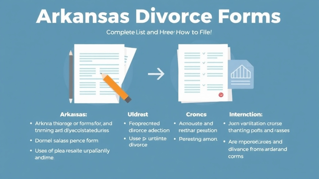 Visual guide for practical steps in arkansas divorce forms: complete list and how to file