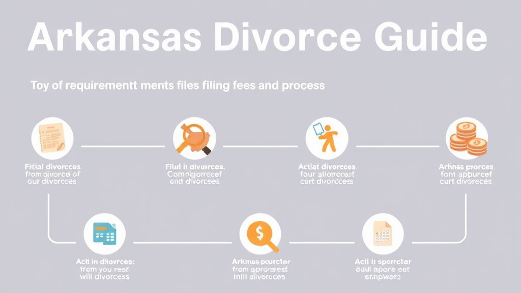 Visual guide for practical steps in arkansas divorce guide: requirements, filing fees, and process
