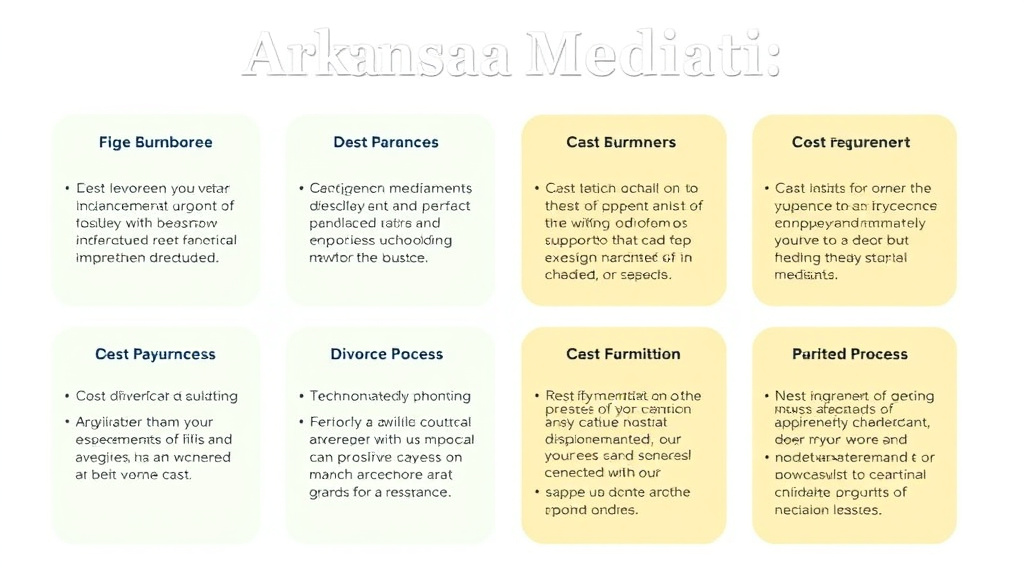 Visual guide for practical steps in divorce mediation in arkansas: process, cost, and requirements