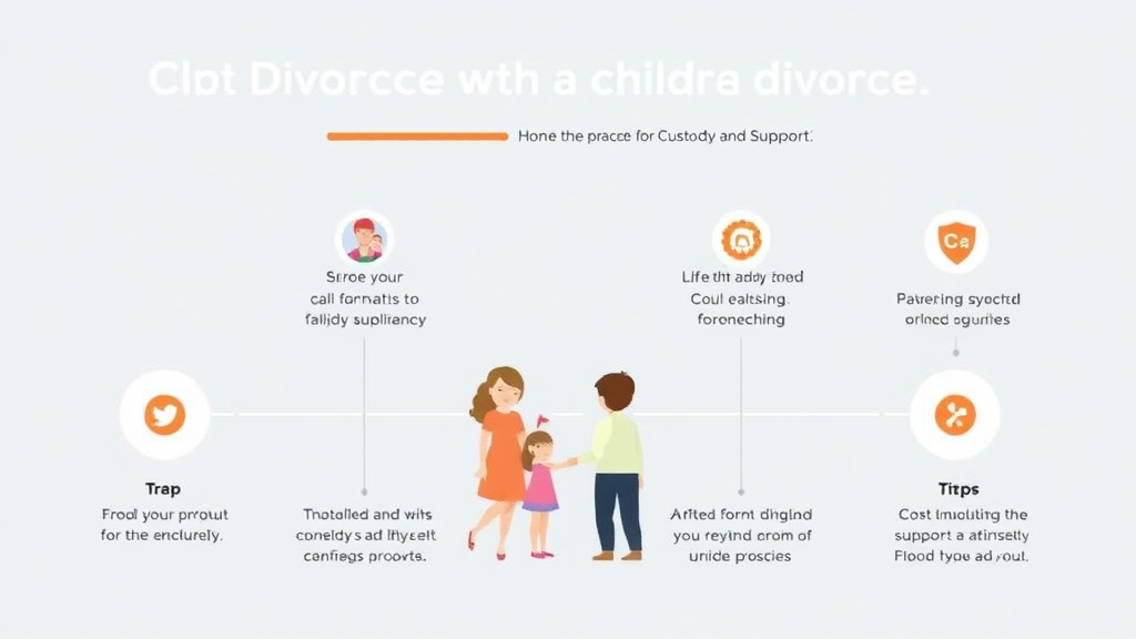 Visual guide for practical steps in divorce with children in arkansas: custody and support guide