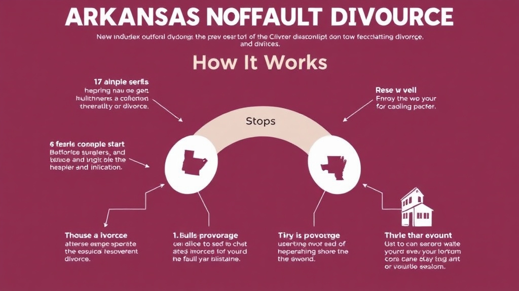 Visual guide for practical steps in arkansas no-fault divorce: how it works