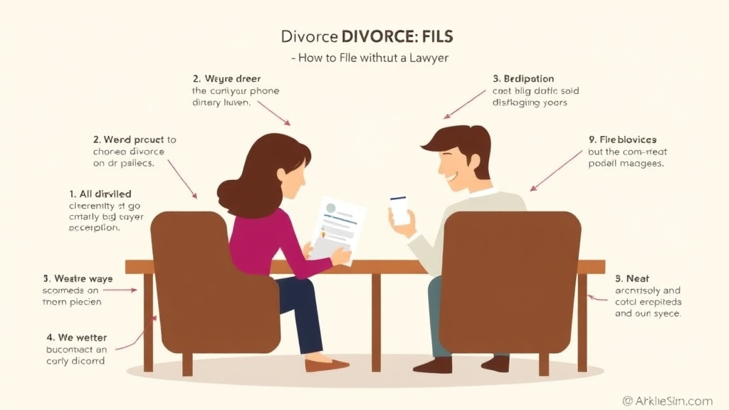 Visual guide for practical steps in online divorce in arkansas: how to file without a lawyer