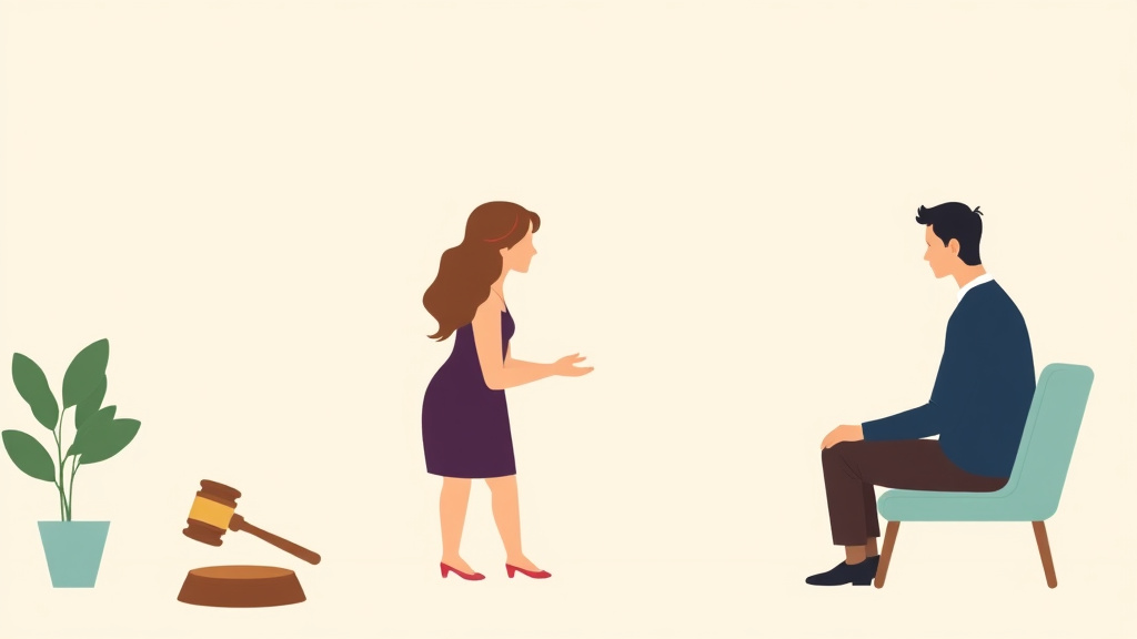 Illustration showing key concepts related to spousal support in arkansas: alimony laws and calculations