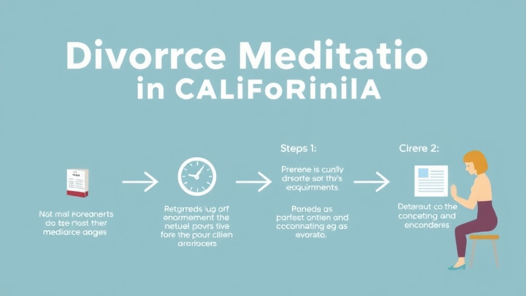 Visual guide for practical steps in divorce mediation in california: process, cost, and requirements