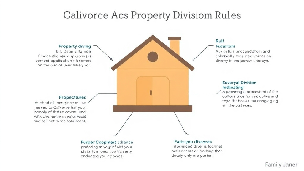 Visual guide for practical steps in california divorce property division rules