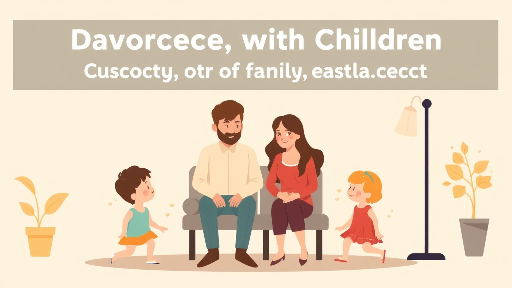 Illustration showing key concepts related to divorce with children in california: custody and support guide