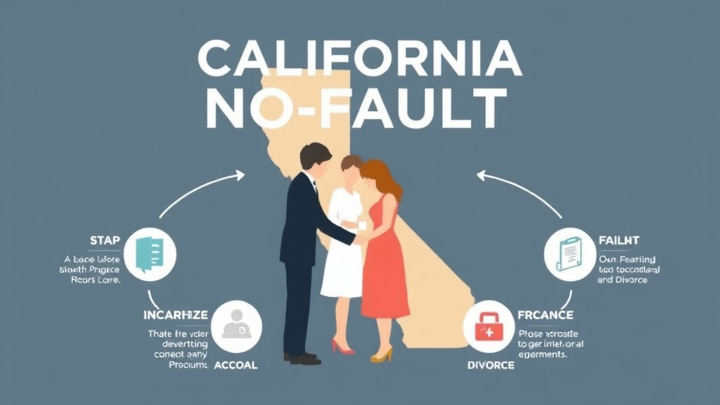 Visual guide for practical steps in california no-fault divorce: how it works