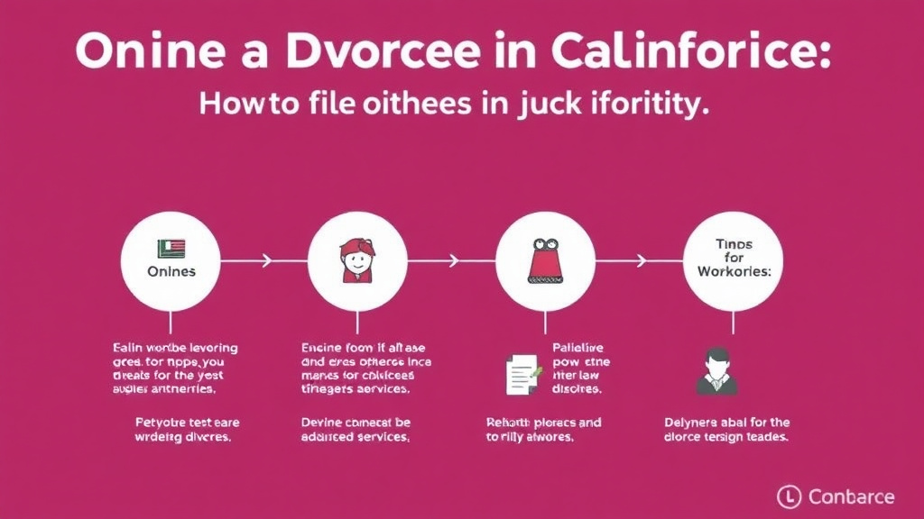 Visual guide for practical steps in online divorce in california: how to file without a lawyer