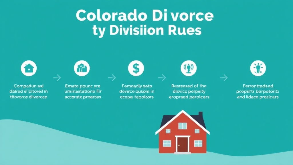 Visual guide for practical steps in colorado divorce property division rules