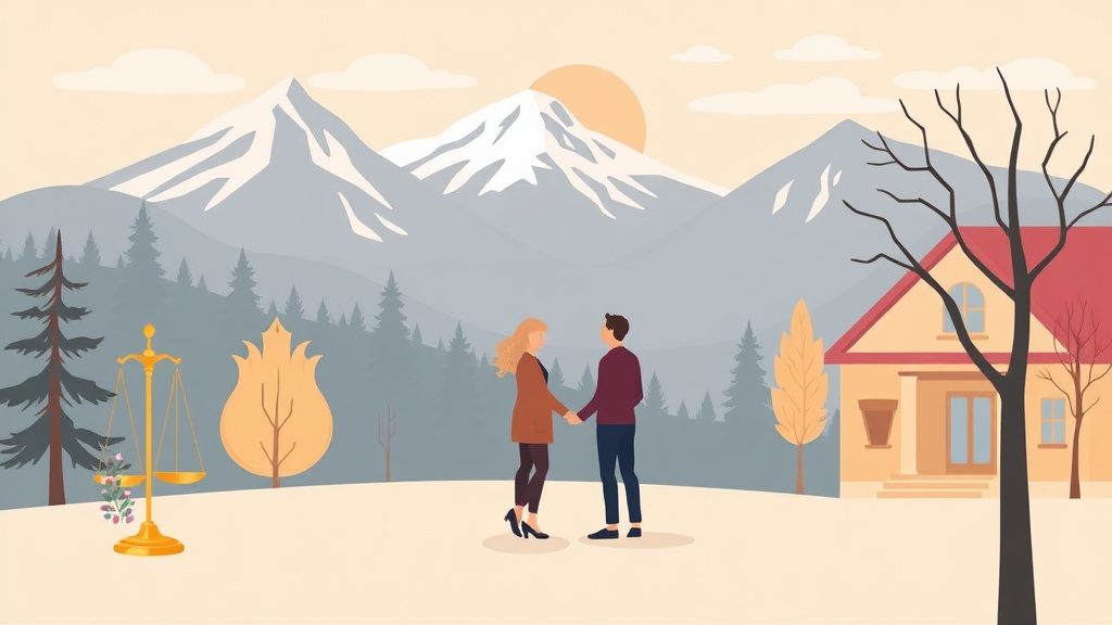 Illustration showing key concepts related to colorado divorce waiting period: how long it takes