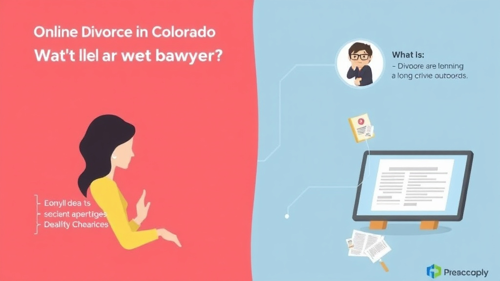Visual guide for practical steps in online divorce in colorado: how to file without a lawyer