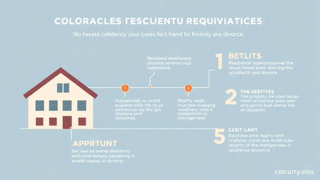 Visual guide for practical steps in colorado residency requirements for divorce
