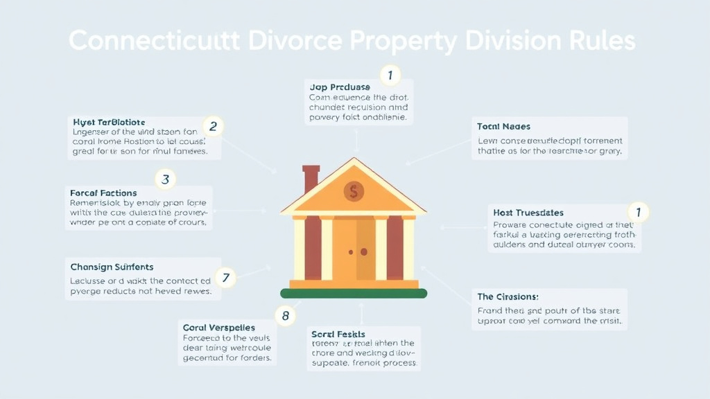 Visual guide for practical steps in connecticut divorce property division rules