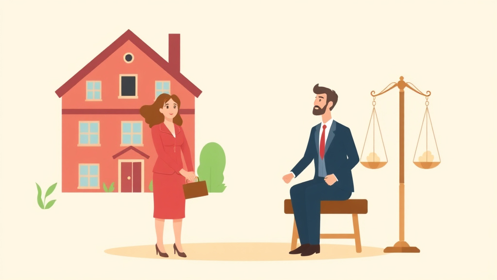 Illustration showing key concepts related to delaware divorce property division rules