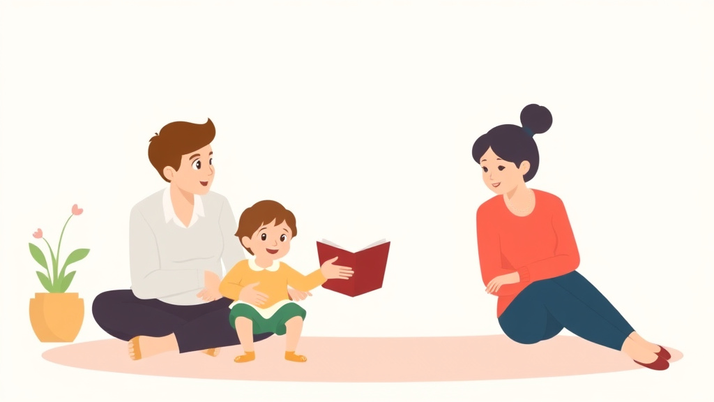 Illustration showing key concepts related to divorce with children in delaware: custody and support guide