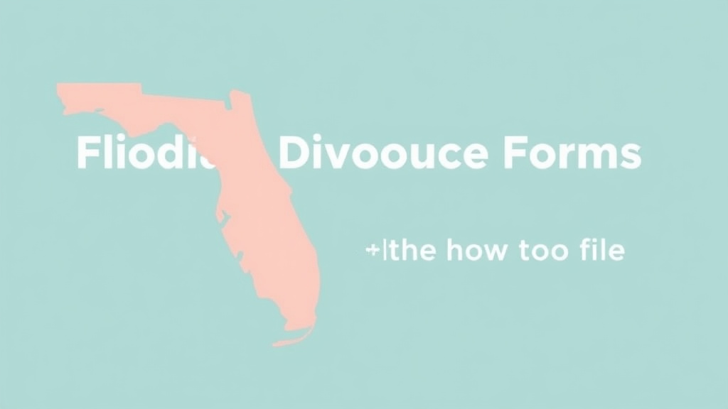 Illustration showing key concepts related to florida divorce forms: complete list and how to file