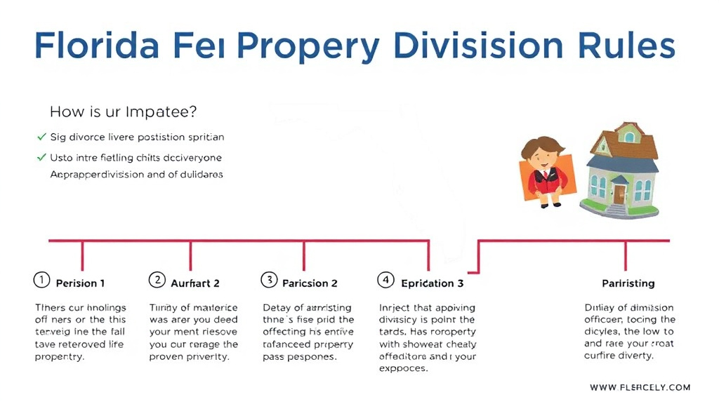 Visual guide for practical steps in florida divorce property division rules