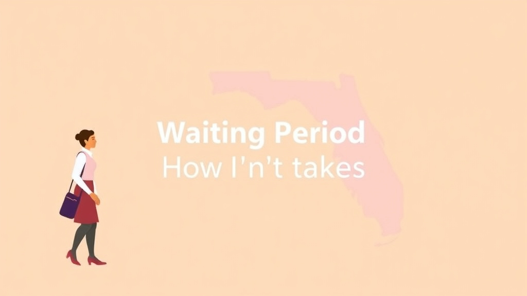 Illustration showing key concepts related to florida divorce waiting period: how long it takes