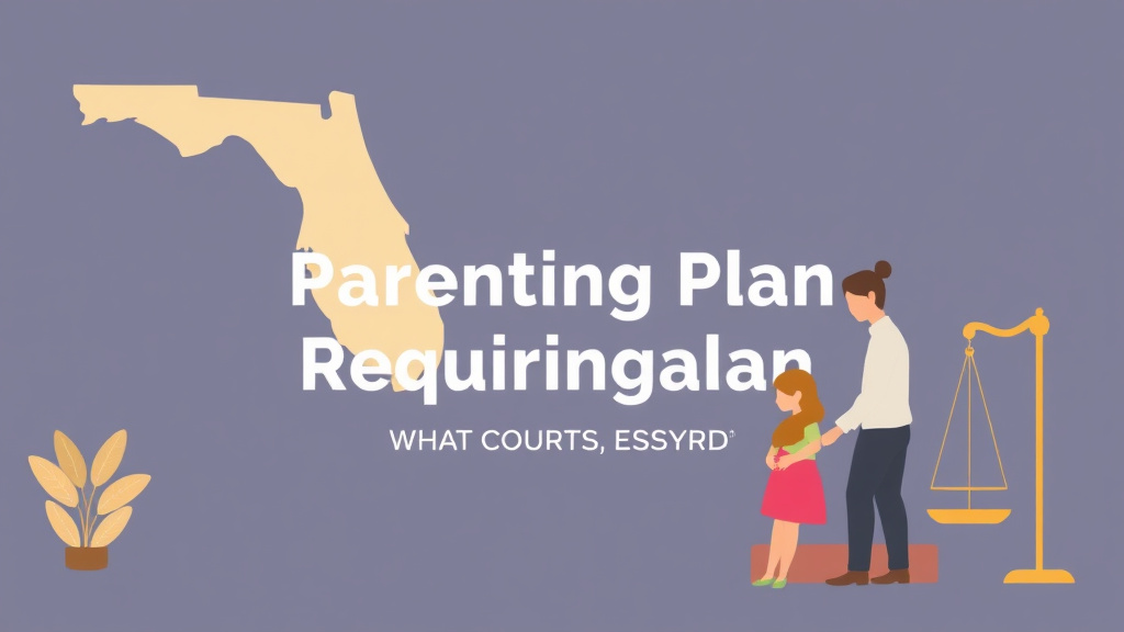 Illustration showing key concepts related to florida parenting plan requirements: what courts expect