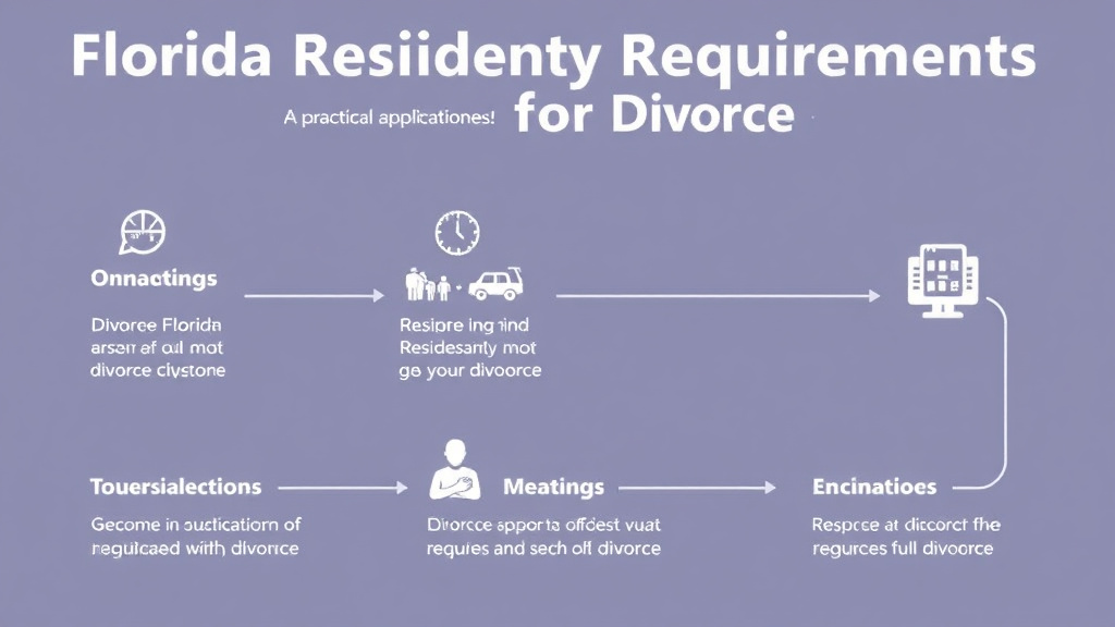 Visual guide for practical steps in florida residency requirements for divorce