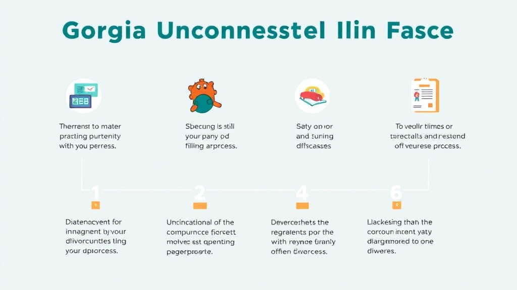 Visual guide for practical steps in georgia uncontested divorce: step-by-step filing process