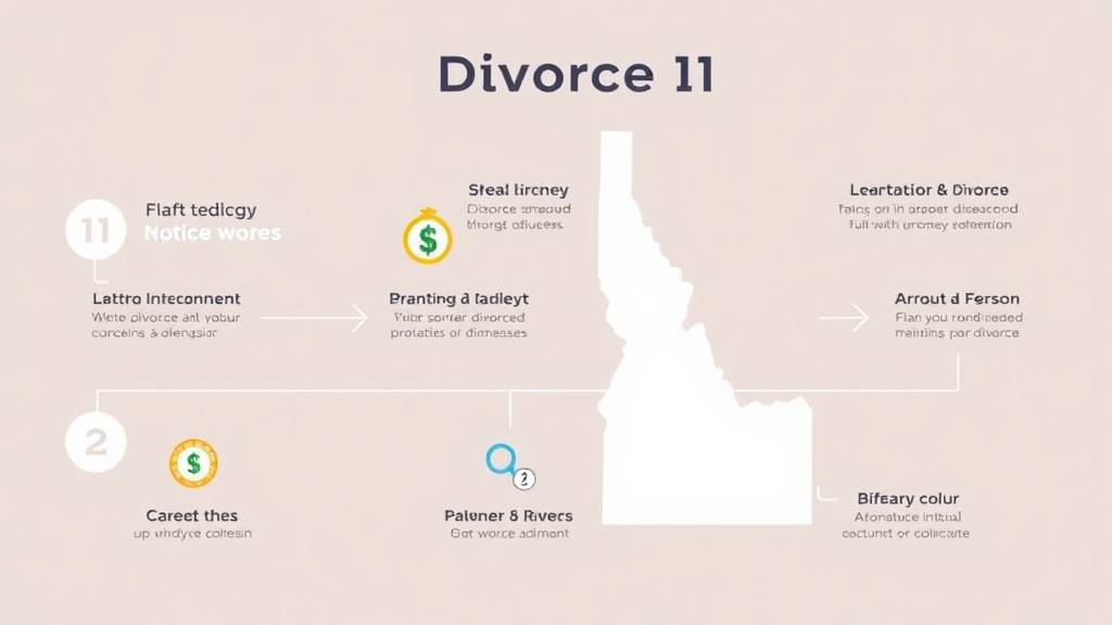 Visual guide for practical steps in idaho divorce guide: requirements, filing fees, and process