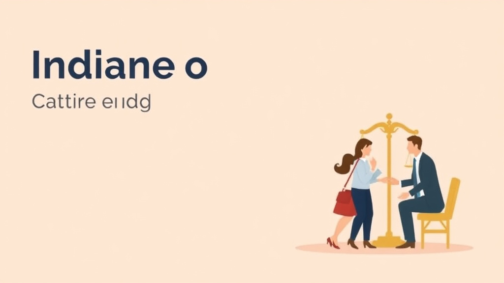 Illustration showing key concepts related to indiana divorce guide: requirements, filing fees, and process