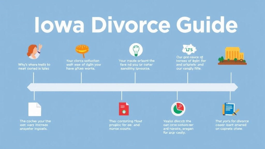 Visual guide for practical steps in iowa divorce guide: requirements, filing fees, and process