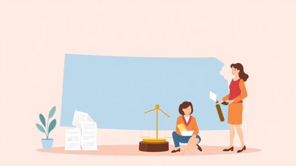 Illustration showing key concepts related to kansas divorce forms: complete list and how to file