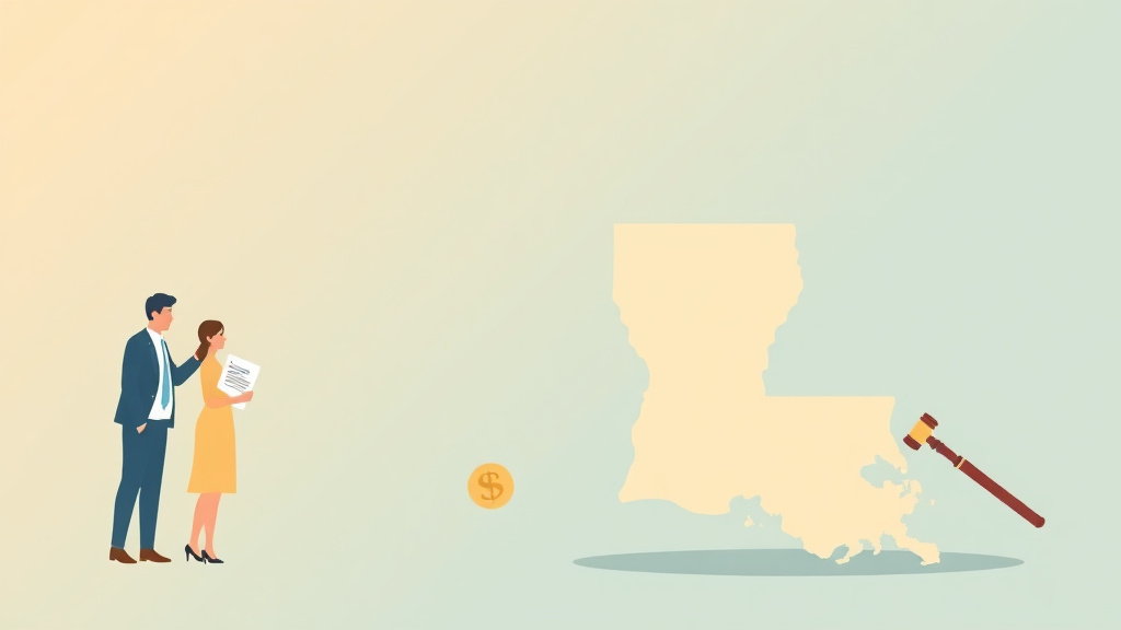 Illustration showing key concepts related to louisiana divorce forms: complete list and how to file