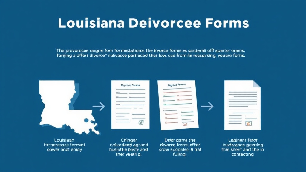 Visual guide for practical steps in louisiana divorce forms: complete list and how to file