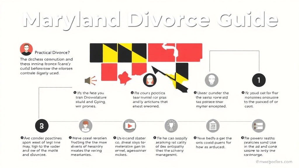 Visual guide for practical steps in maryland divorce guide: requirements, filing fees, and process