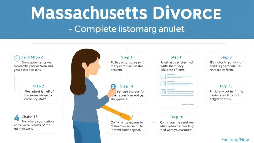 Visual guide for practical steps in massachusetts divorce forms: complete list and how to file
