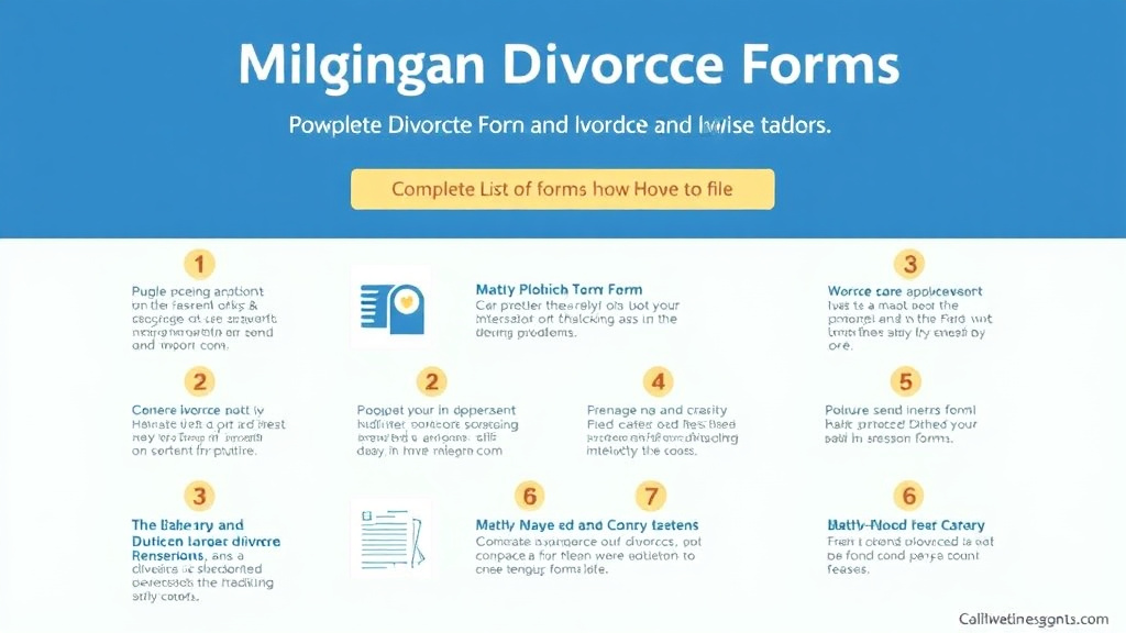 Visual guide for practical steps in michigan divorce forms: complete list and how to file