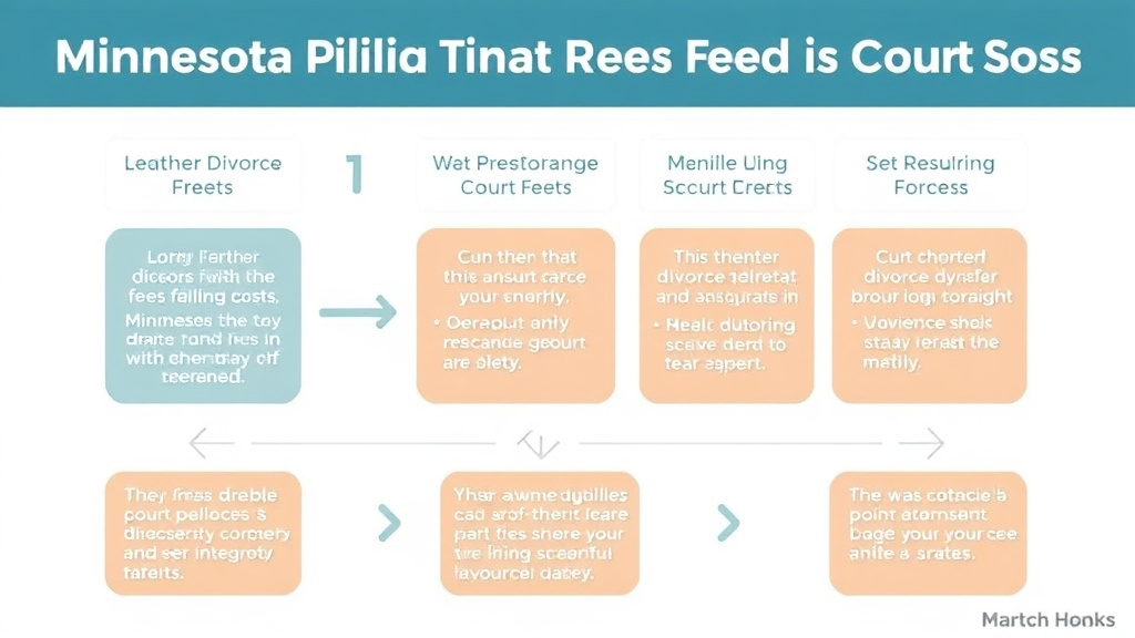 Visual guide for practical steps in minnesota divorce filing fees and court costs breakdown
