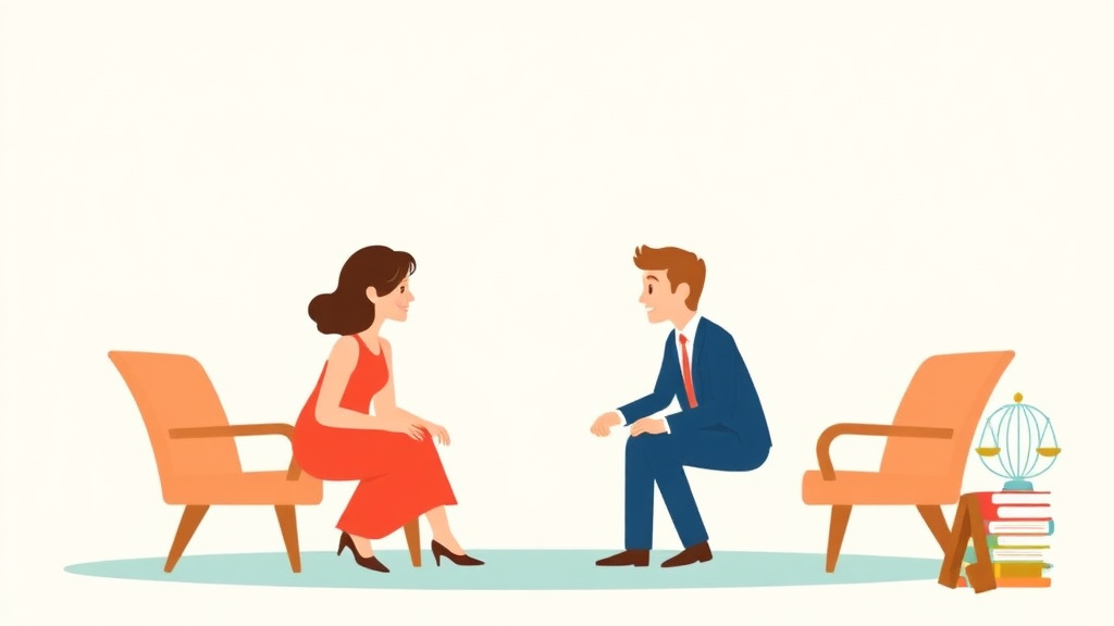 Illustration showing key concepts related to minnesota divorce forms: complete list and how to file