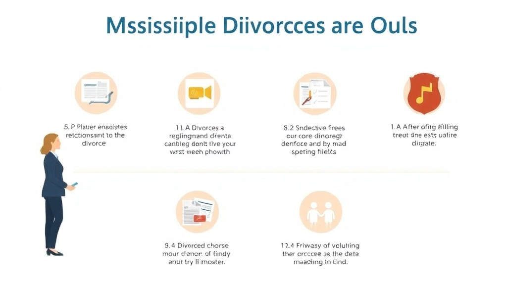 Visual guide for practical steps in mississippi divorce guide: requirements, filing fees, and process