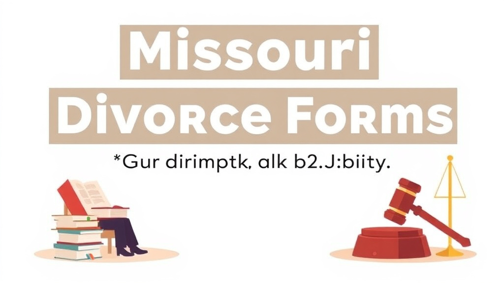 Illustration showing key concepts related to missouri divorce forms: complete list and how to file