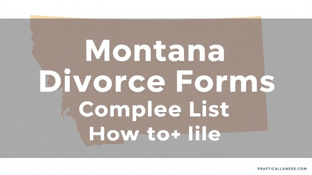 Visual guide for practical steps in montana divorce forms: complete list and how to file