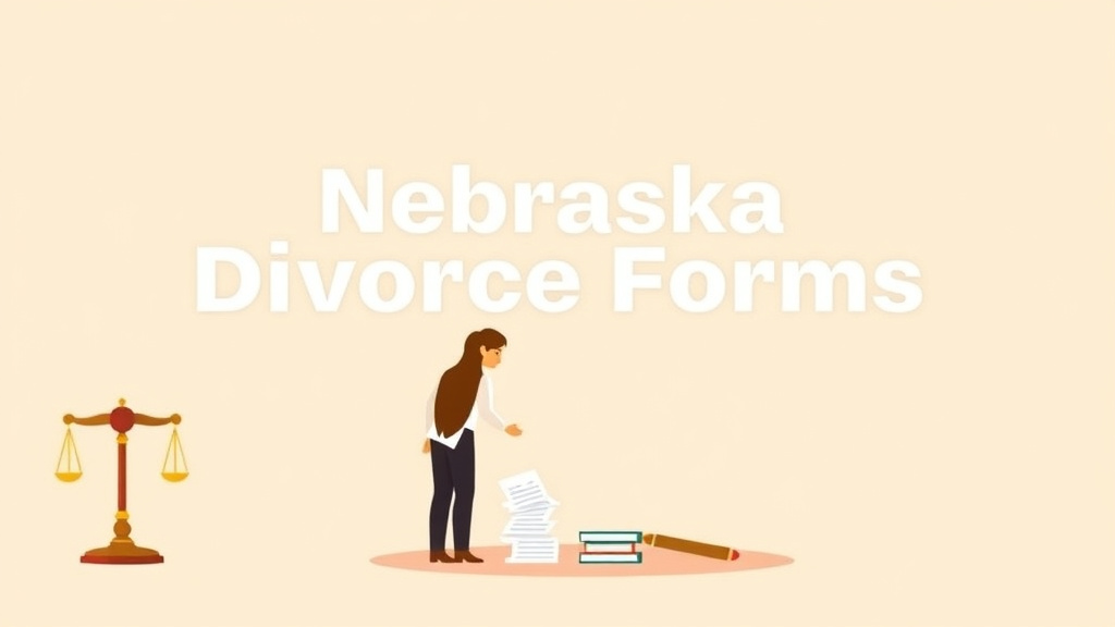 Illustration showing key concepts related to nebraska divorce forms: complete list and how to file