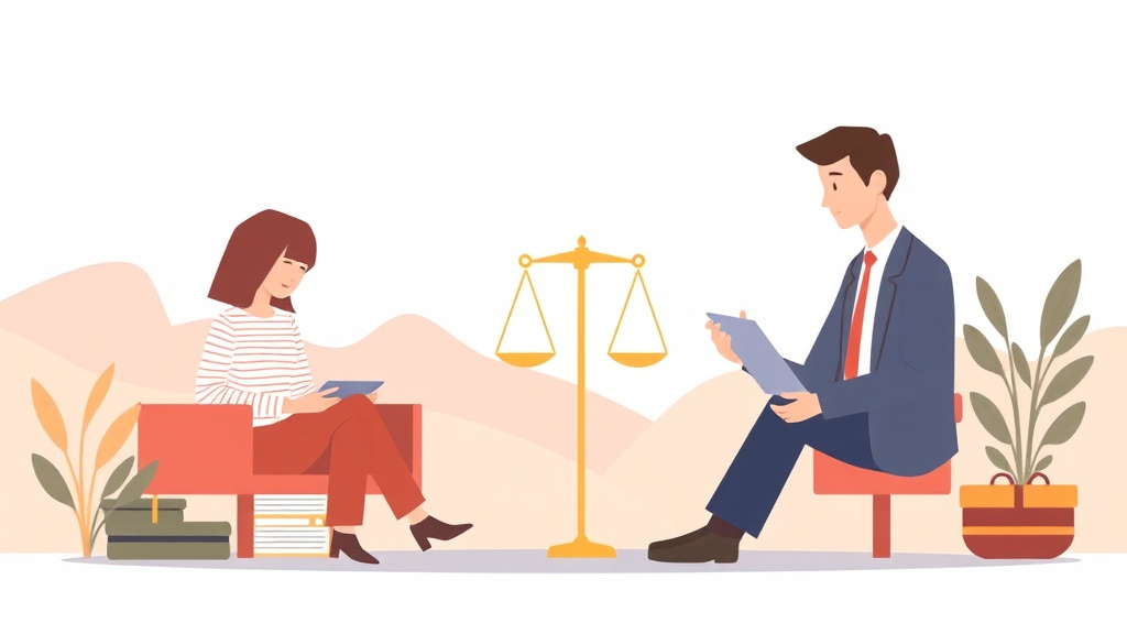 Illustration showing key concepts related to nevada divorce forms: complete list and how to file