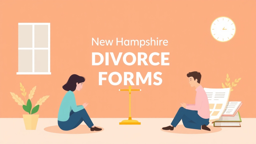 Illustration showing key concepts related to new hampshire divorce forms: complete list and how to file