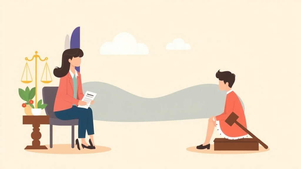 Illustration showing key concepts related to new hampshire divorce guide: requirements, filing fees, and process