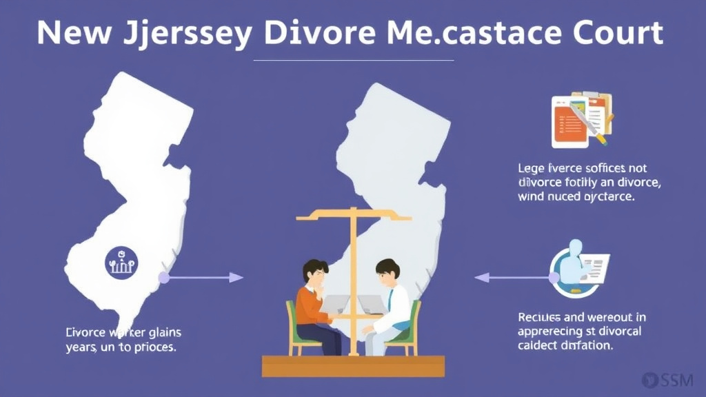 Visual guide for practical steps in new jersey divorce mediation: court rules and requirements