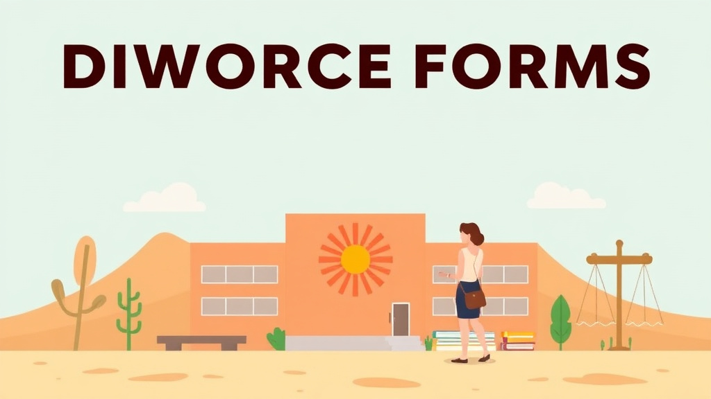 Illustration showing key concepts related to new mexico divorce forms: complete list and how to file