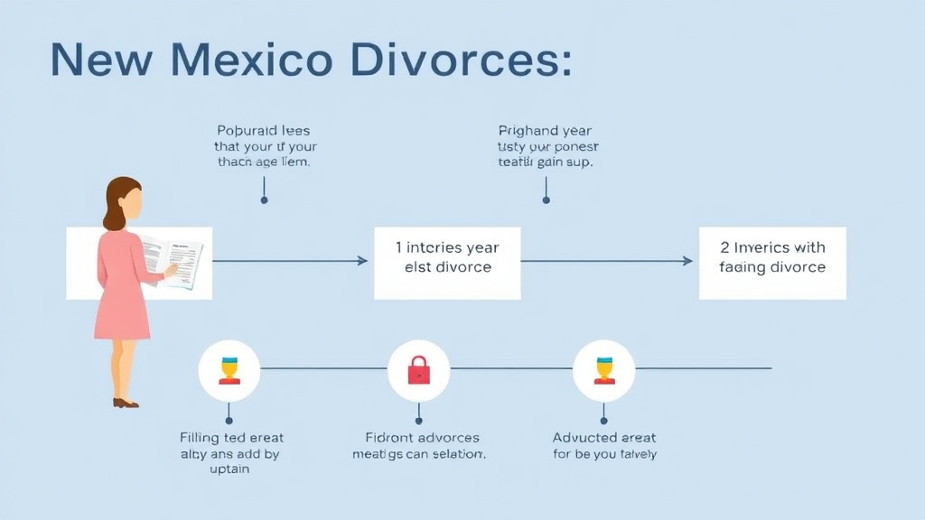 Visual guide for practical steps in new mexico divorce guide: requirements, filing fees, and process